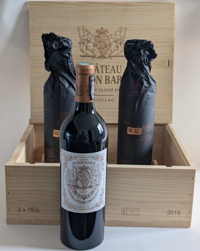 3 Blles de CH. PICHON BARON, Pauillac, GCC,...