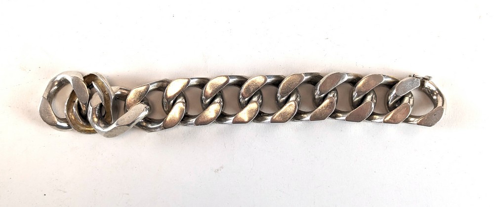 BRACELET à larges maillons en argent (80...