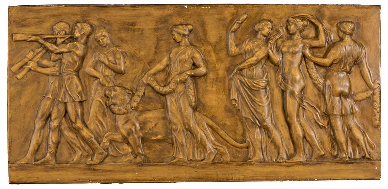 BAS-RELIEF en plâtre patiné représentant...