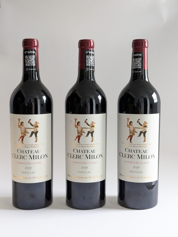 3 Blles CH. CLERC MILON, Pauillac, 5e GCC,...