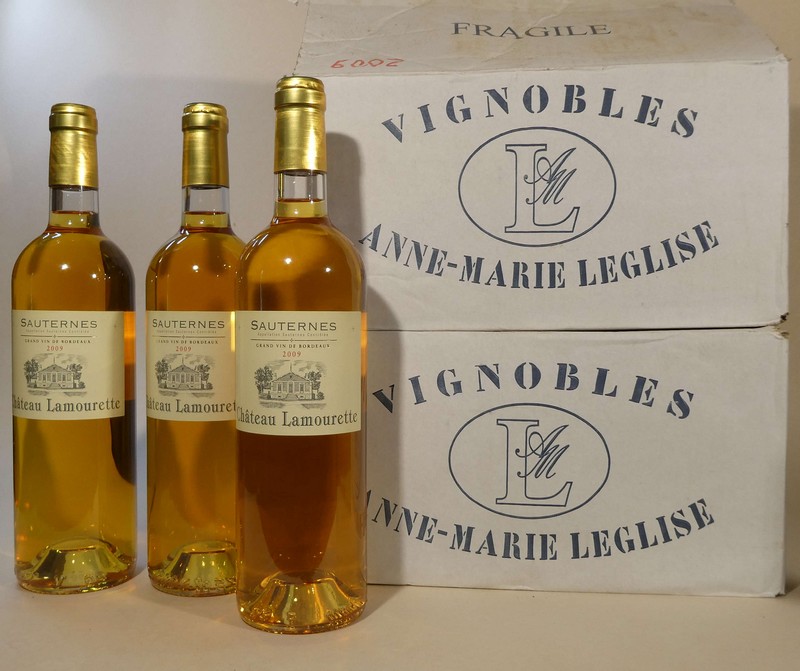 12 Blles CH. Lamourette. Sauternes 2009.