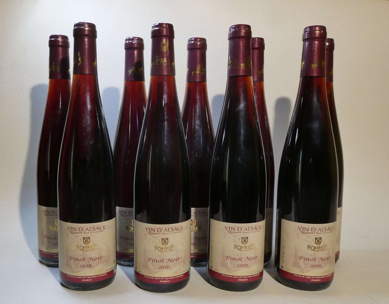 9 Blles, Alsace, Pinot noir Rouge de Mittelbergheim,...