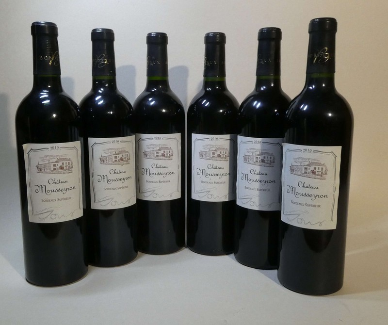 6 Blles CH. Mousseyron Cuvée Joris. Bordeaux...