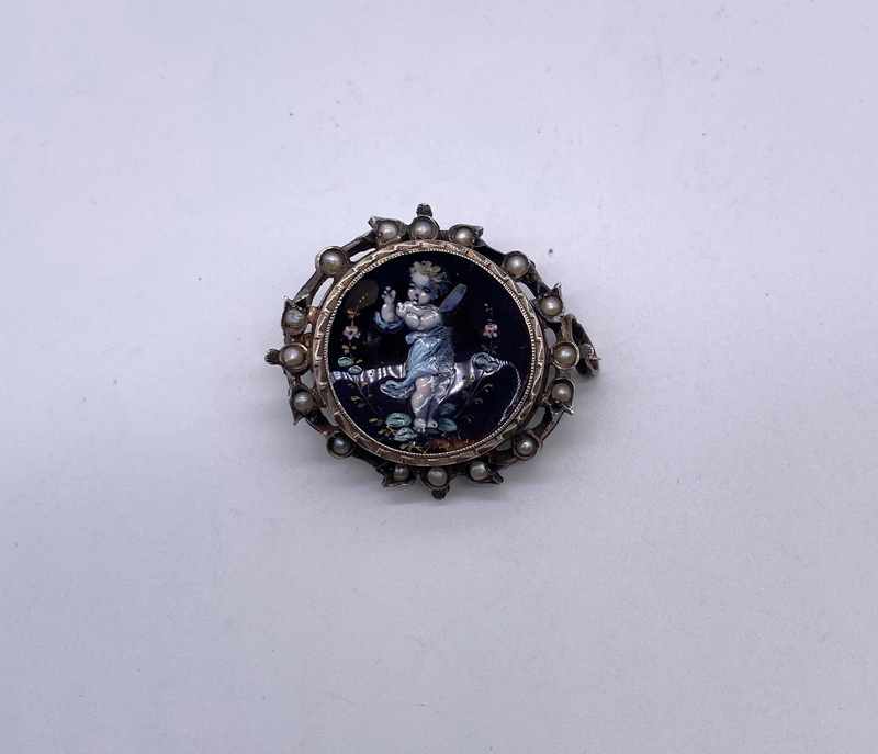 BROCHE en argent (800), probablement ancien...