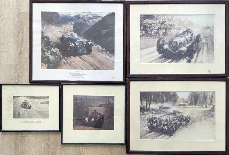 [AUTOMOBILIA] SUITE DE CINQ REPRODUCTIONS...